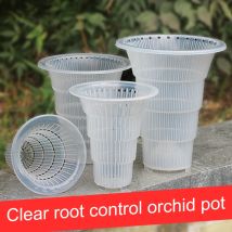 Meshpot Root Control Klarer Topf für Orchideen-Cattleya-Pflanzung mit Luftlöchern, Pflanzgefäß, Heimdekoration, Kunststoff-Blumentopf