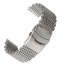 18mm 20mm 22mm 24mm Stahl Milanese Shark Mesh Uhr Band Strap Silber Armband für Für Männer frauen Armbanduhr