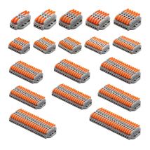 1PC Connettore del Cavo 2-30 Pin Veloce Universale Compatto Conduttore Cavo di Cablaggio Elettrico Push-in Morsettiera di Testa Può Essere Avvitato