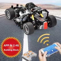 430Pcs Building Blocks 4CH 2.4G APP Phone Remote Control Car Monster Kart Brick Dual Motor Suspension Shockproof RC Car Toy Gift