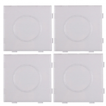 4PCS 2,6mm Mini Hama Sicherung Perlen Transparent Große Quadratische Stecktafeln Perlen Boards DIY Material Vorlage Eisen Perler perlen Stecktafel