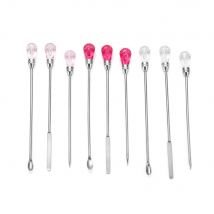 3 Teile/satz Muddler Lustig Machen Nadel Löffel Werkzeug Set für Perlen Professionelle Silikon UV Harz Form Epoxy Schmuck, Der Nagel Kunst werkzeuge