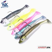 Esche da pesca popolari da 9,5 cm 17g SET JIGS Consigli con occhi laser Esche morbide 3D Esca da pesca in barca colorata Piccolo Swimbait Shad
