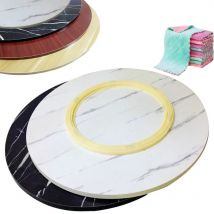 HQ ME01 50-120CM Durchmesser Marmor Wirkung Holz Panel Lazy Susan Plattenspieler Esstisch Schwenk Platte Runde Holz tabelle 6 Farben