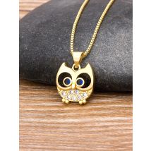 Nidin New Arrival Charm Fashion Owl Pendant Long Sweater Chain Necklaces Vintage Statement Animal Rhinestone Jewelry For Women