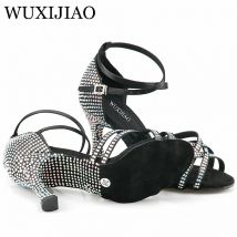 WUXIJIAO frauen Latin Dance Schuhe Neue Dance Schuhe Einzigartige Design Salsa Schuhe Diamant