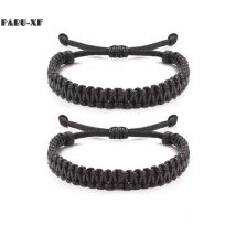 1PCS Handmade Braided Unisex Friendship Distance Matching BFF Paracord Rope Wax String Bracelet