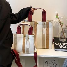 Leinwand Frauen Leinwand Handtaschen Schulter Taschen Große Kapazität Damen Umhängetaschen für Frauen Mode Weibliche Tote Umhängetasche Neue