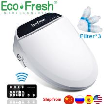 EcoFresh Smart Toilettensitz, elektrischer Bidet-Abdeckung, intelligente Bidet-Hitze, sauber,