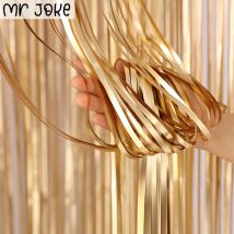 Top Matte Birthday Party Decoration Backdrop Foil Tassel Fringe Curtain Kids Adult Photo Booth Baby Shower Wedding Matte Drape