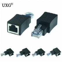 Convertitore RJ45 maschio-femmina Adattatore di estensione da 90 gradi per prolunga connettore cavo di rete Ethernet LAN Cat5 Cat6