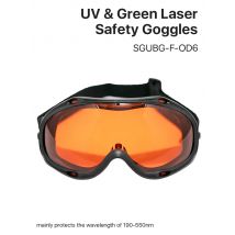 Ultrarayc Laser Safety Goggles 190-550nm OD6+  UV&Green Laser Safety Glasses CE Protective Goggles For UV&Blue&Green Laser