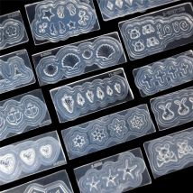 SNASAN Cute Beads Cross Anchor Snowflake Tower Nail Art Earrings Resin Silicone Mould Casting Tool UV Epoxy Resin Silicone Mold