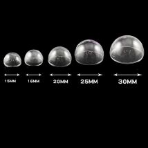 10pcs/lot 8/10/12/15mm/16mm/18mm/20mm/25mm/30mm Hemisphere glass dome diy clear half round glass globe bubble glass vial pendant