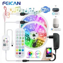 WiFi RGB LED Streifen Lichter 12V 5M 20M 10M RGB Band 5050 18LEDs/M Musik Sycn Funktioniert mit TUYA Alexa Flexible Streifen für Dekoration