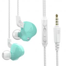 QKZ AK6-X Headphone Genuine Earphones Dual Driver With Mic Gaming Headset mp3 DJ Headset audifonos fone de ouvido auriculares