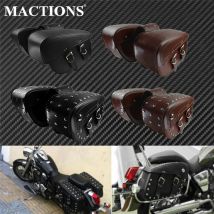 Motorrad Satteltasche Wasserdichte Leder Seite Werkzeug Gepäck Taschen Sattel Tasche Tasche Schwarz/Braun Für Honda Für Harley XL für Kawasaki