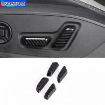 Kohle faser Farbe Auto Styling Sitz verstellung Knöpfe Rahmen Dekoration Abdeckung Verkleidung für Audi Q3 2019 Innen zubehör Aufkleber