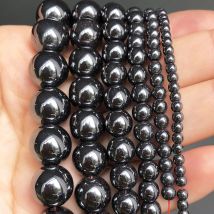 Natürliche schwarze Hämatit Stein Runde lose Spacer Perlen für DIY Schmuck machen Armband Ohrring Zubehör 15'' 2 3 4 6 8 10 12mm