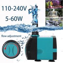 Acquario Sommergibile Pompa Acqua 3-60W Fontana Filtro Stagno Dei Pesci Silenzioso Pompa Acqua Serbatoio Fontana Laterale Pompa di Aspirazione EU US UK Spina