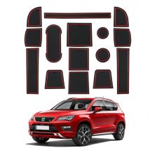 LFOTPP Car Door Groove Mat für Ateca SUV 2017 2018 2019 Anti-Rutsch Staub-Proof Door Gate Slot Pads Auto Interior Seat Ateca Zubehör