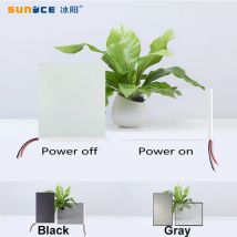 SUNICE Schaltbare elektrische weiß/schwarz/grau opake selbstklebende PDLC Smart-Folie für Fenster und Türen – Testmuster für Rückprojektionsbildschirme