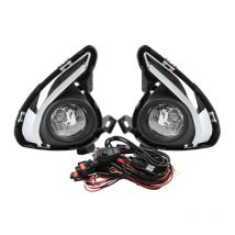 ZUK For Mazda 2 Demio 2015 2016 2017 Chroming Car Additional Front Bumper Fog Lamp Set Foglight Kit With Wire Switch Relay Cable