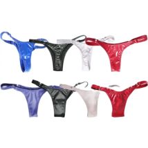 S-XXL plus Größe niedrige Taille schmalen Schritt Tanga hochwertige PVC Latex Leder Tangas Frauen heiße sexy Riemen und G Strings Höschen