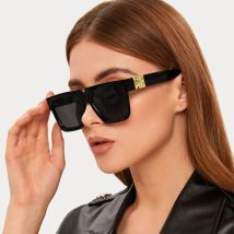 2021 quadratische Sonnenbrille Frau Luxus Marke Reise Schwarz Rechteck Sonnenbrille Weibliche Mode Retro Lunette De Soleil Femme