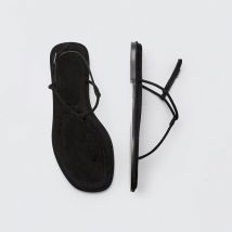 2025 Summer New All-match Floppy Flat Shoes Net Red Word Roman Sandals Female Korean Version Flats Glaidator sandalias Slippers