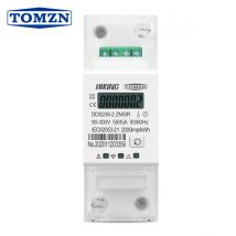 Din-schiene einphasig Multi funktion Energie meter 90-300V Kwh MODBUS-RUT Watt stunde meter fernbedienung AUF/OFF durch Rs485 65A