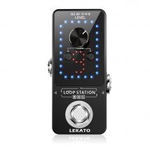 LEKATO Gitarreneffektpedal Looper 9 Loops 40 Minuten Aufnahmezeit Loop Station mit Tuner Overdub Gitarren Looper Musical Sports
