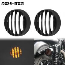 Moto nero indicatore di direzione posteriore indicatore di protezione griglia lunetta copertura 2 pezzi per Harley Sportster 883 1200 XL ferro 2016-Up