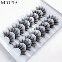 MIOFIA 8 Paar 3D-Nerzwimpern im Großhandel, keine grausame Nerzwimpern, künstliche Nerzwimpern, natürliches Make-up für falsche Wimpern