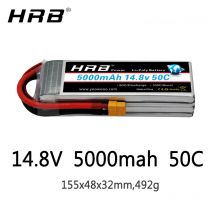 Batteria Lipo HRB 4S 14.8V 5000mah 50C EC5 XT90 XT60 Deans T XT90-S Parti RC per VKAR BISON Buggy Car FPV Aerei 1/10 Barca