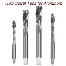 Metrische HSS-Spiralflöten-Gewindebohrer für die Verarbeitung von blinde Löchern aus Aluminium, M2, M3, M4, M5, M6, M8, M10, M12-Schraube