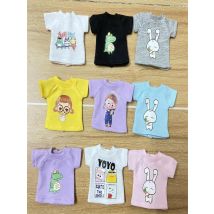 New cute cartoon pattern clothes T-shirt suitable for ob11 obitsu 11 Molly 1/8dolls 1/10 dolls 1/12  doll clothes accessories