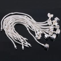 BAOPON 5 teile/los Schlangenkette Sicherheitsverschluss Europäisches Feines Armband Fit DIY Charm Armbänder & Armreifen Schmuck Für Frauen & Männer Geschenk