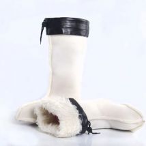 Regen Stiefel Baumwolle Gefütterte Schuh Abdeckung Warme Futter Hohe Rohr Baumwolle Abdeckung Beutel Winter Fleece-Gefüttert