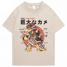 2021 japanische männer T-shirt Samurai Schildkröte Kühlen Unisex Sommer T-shirt Lustige Print Street Top & T Europäischen Größe T-shirt männer