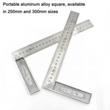 200/250/300mm Aluminium quadratisches Lineal rechtwinklig 90 Grad Dreh regel Holz bearbeitung Messwerk zeug Winkel quadratisches Tischler lineal
