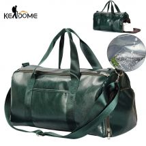 Sporttasche Leder Duffle Schulter Taschen Schuh Fach Wasserdichte Outdoor Reise Große Kapazität Sport Fitness Handtasche X163D