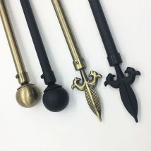 Hängestange für Wandteppiche, Teleskopstange, Vorhang, Tannenzapfen, römischer Stab, 60–110 cm, verblasst nicht, inklusive Nägel