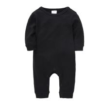 Honeyzone Neugeborenen Stram pler Unisex Baby kleidung schwarz Vollarm Säugling Overall Baumwolle Bodysuit einteilige Zwillinge Ropa Bebe 0-12m