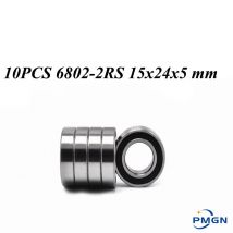 Freies Verschiffen 10PCS ABEC-5 6802-2RS Hohe qualität 6802RS 6802 2RS RS 15x24x5mm Dünne Wand gummi dichtung Rillen Kugellager