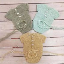 Newborn Photography Props Newborn Headband & Pants skirt Bodysuit Hand-woven