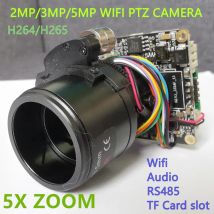 5MP 2MP 5X ZOOM Wireless Mini PTZ Kamera Modul Menschlichen erkennung alarm Starlgiht, audio Onvif 5X Motorzied Zoom RS485 H.265/H.264