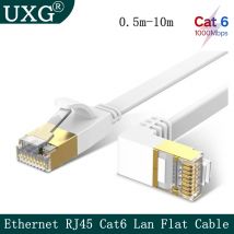 90 Grad CAT6 flaches Ethernet-Kabel 1000 Mbit/s 250 MHz CAT6 RJ45 Netzwerk Ethernet Patchkabel LAN-Kabel für Computer Router Laptop