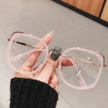 SO&EI Mode Übergroße Quadratische Frauen Brillengestell Vintage Klare Anti-Blu-Ray Brillen Männer Optische Rosa Rahmen Computerbrille