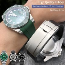 19 mm 21 mm 20 mm 22 mm hochwertiges Uhrenarmband für Rolex Daytona Submariner Oysterflex GMT Explorer Uhrenarmband Gummi-Silikonarmband